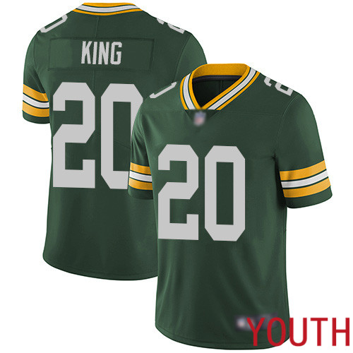 Green Bay Packers Limited Green Youth #20 King Kevin Home Jersey Nike NFL Vapor Untouchable